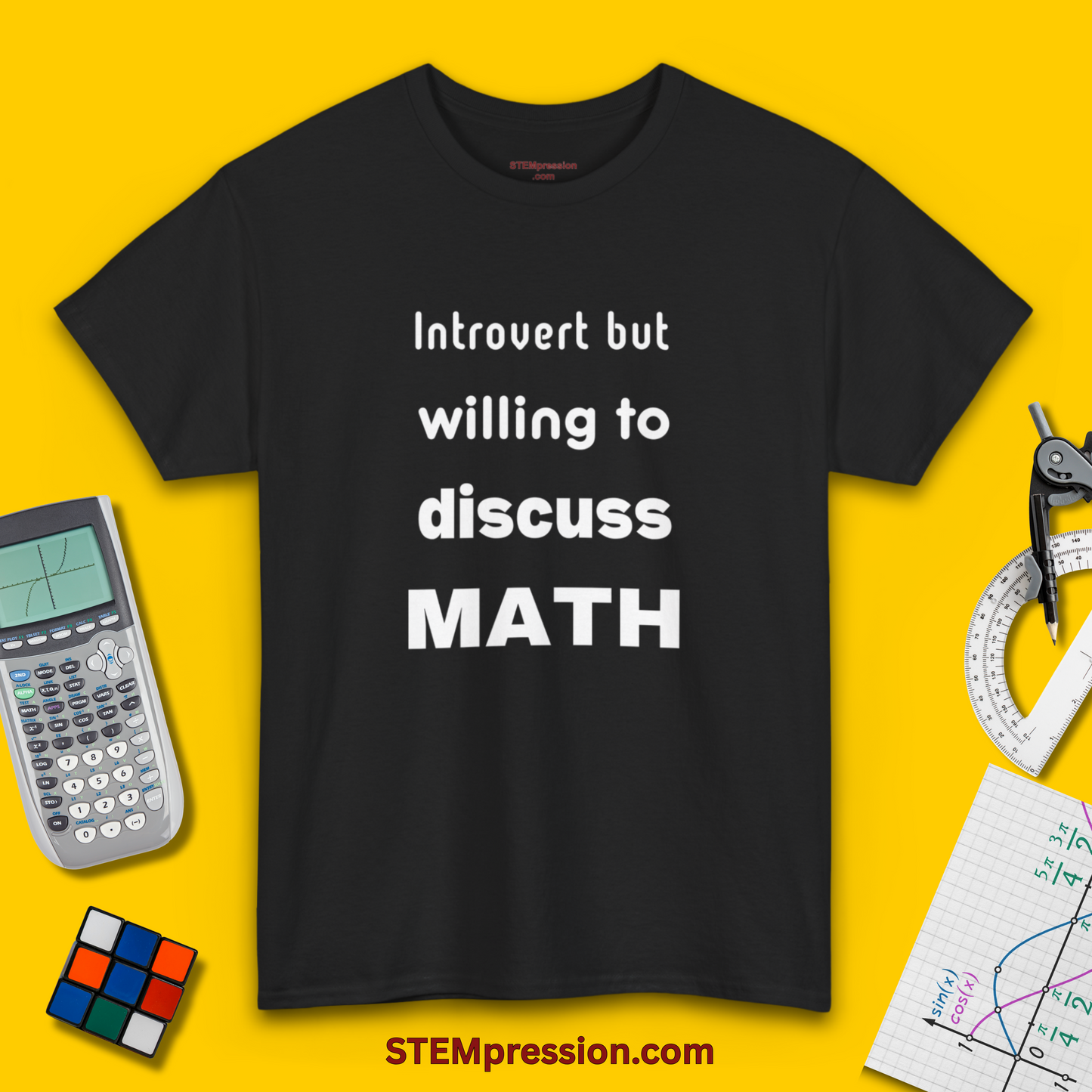 Introvert But Willing To Discuss Math - Unisex Cotton Tee