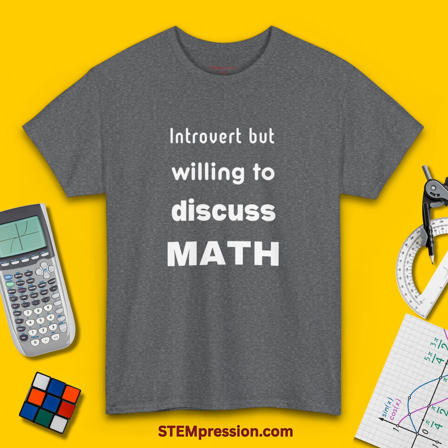 Introvert But Willing To Discuss Math - Unisex Cotton Tee