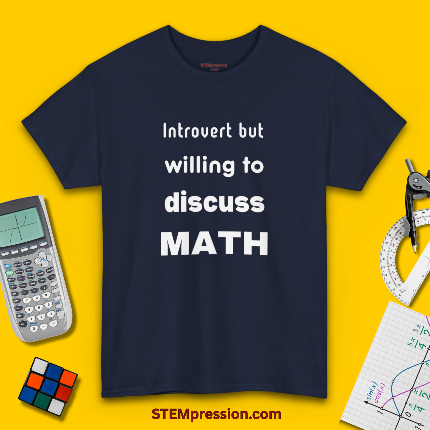 Introvert But Willing To Discuss Math - Unisex Cotton Tee