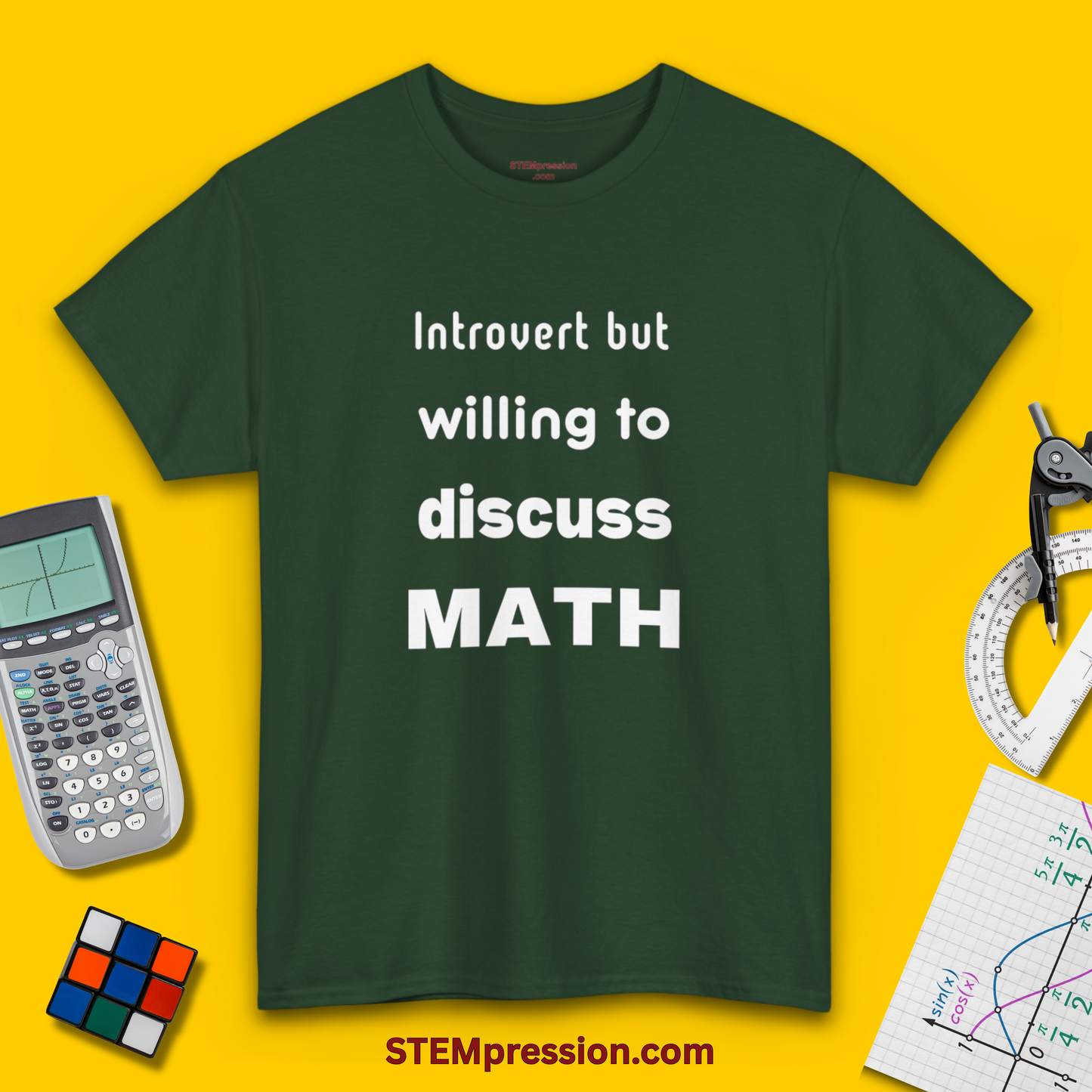 Introvert But Willing To Discuss Math - Unisex Cotton Tee