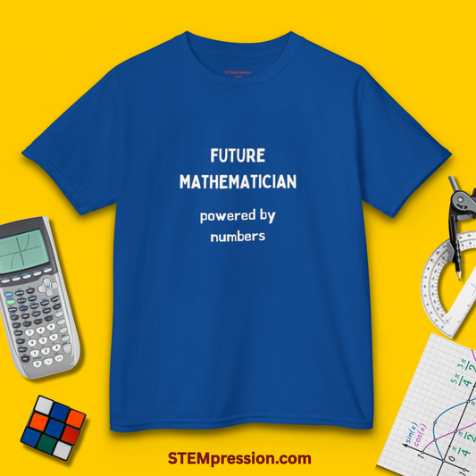 Future Mathematician Powered by Numbers - Kids Cotton Tee