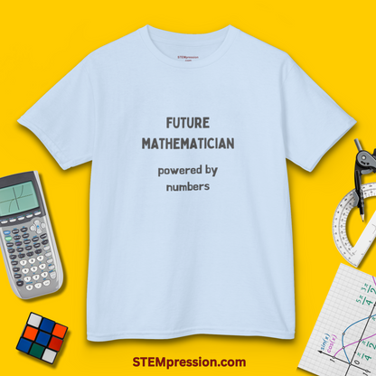 Future Mathematician Powered by Numbers - Kids Cotton Tee