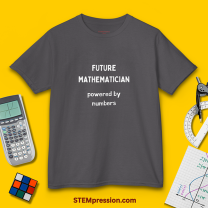 Future Mathematician Powered by Numbers - Kids Cotton Tee