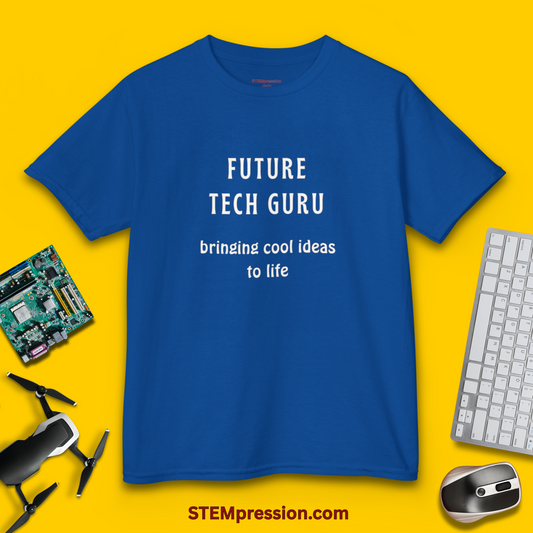 Future Tech Guru Bringing Cool Ideas to Life - Kids Cotton Tee