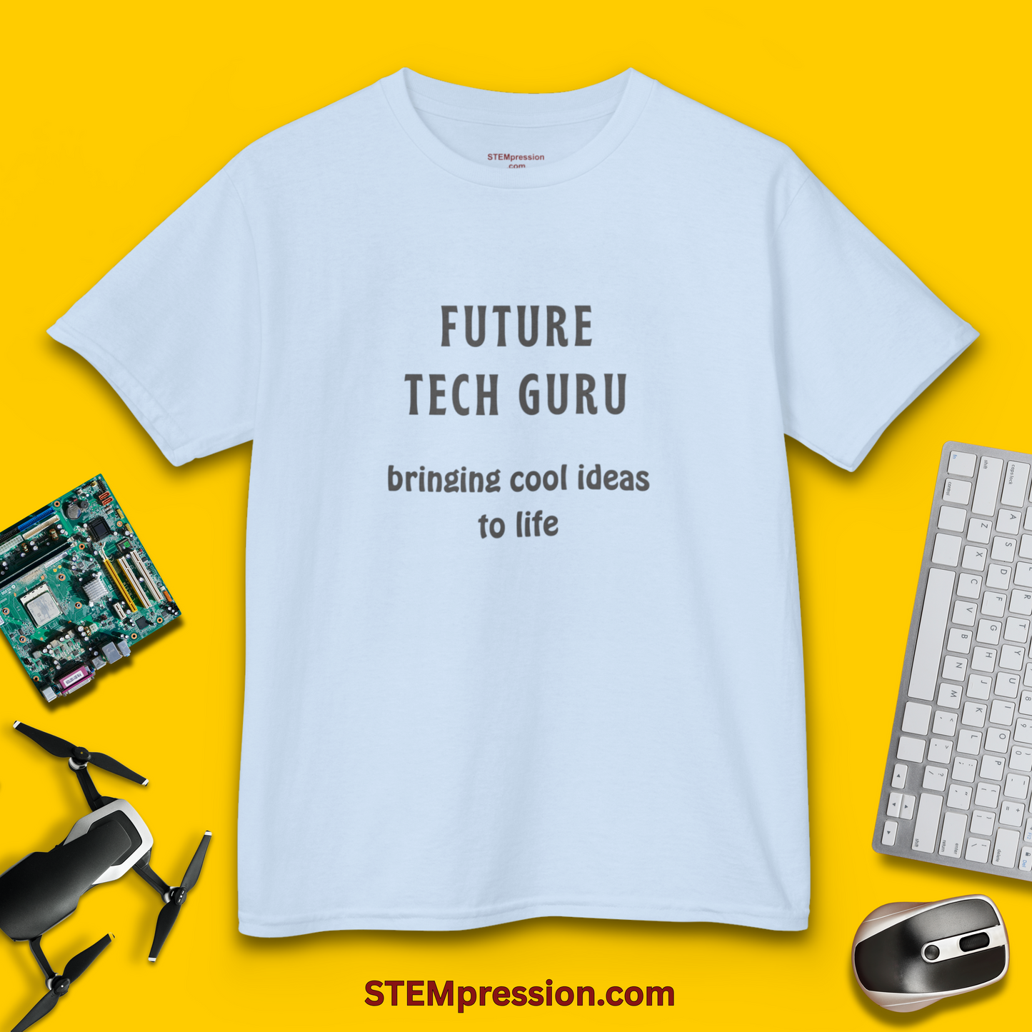 Future Tech Guru Bringing Cool Ideas to Life - Kids Cotton Tee