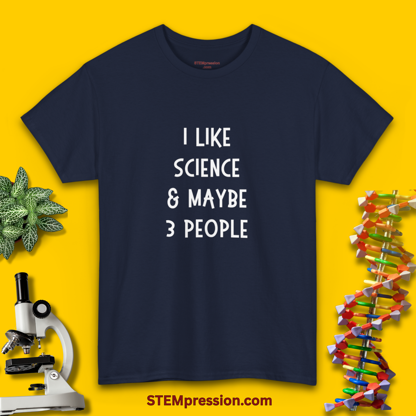 I Like Science and Maybe 3 People - Unisex Cotton Tee