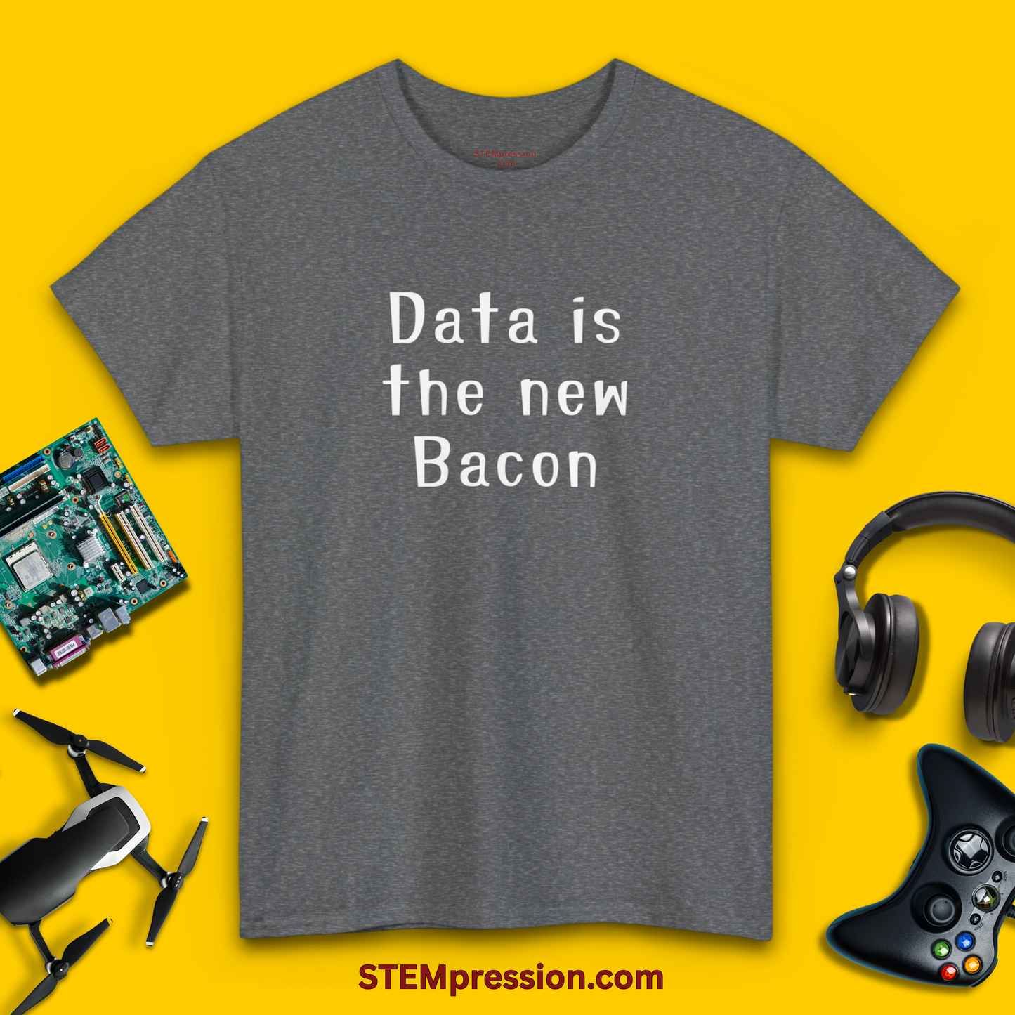 Data Is the New Bacon - Unisex Cotton Tee