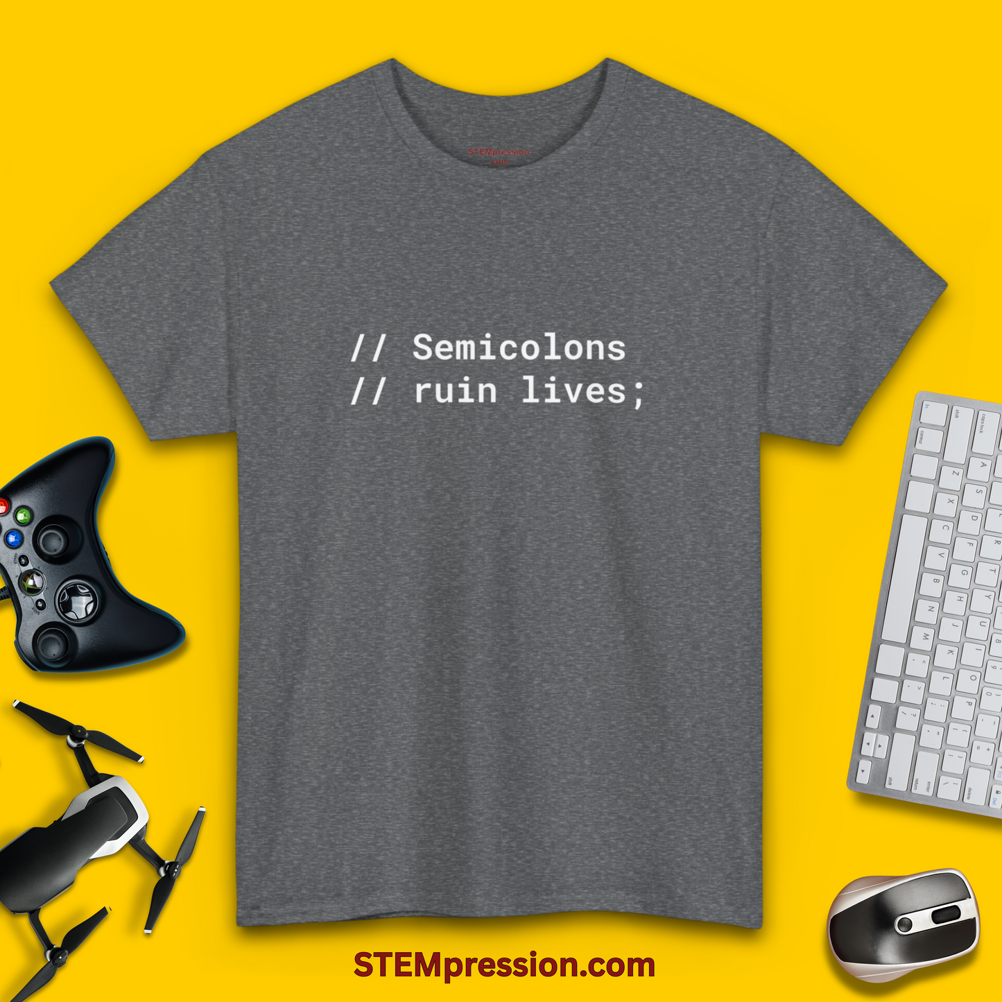 Semicolons Ruin Lives - Unisex Cotton Tee