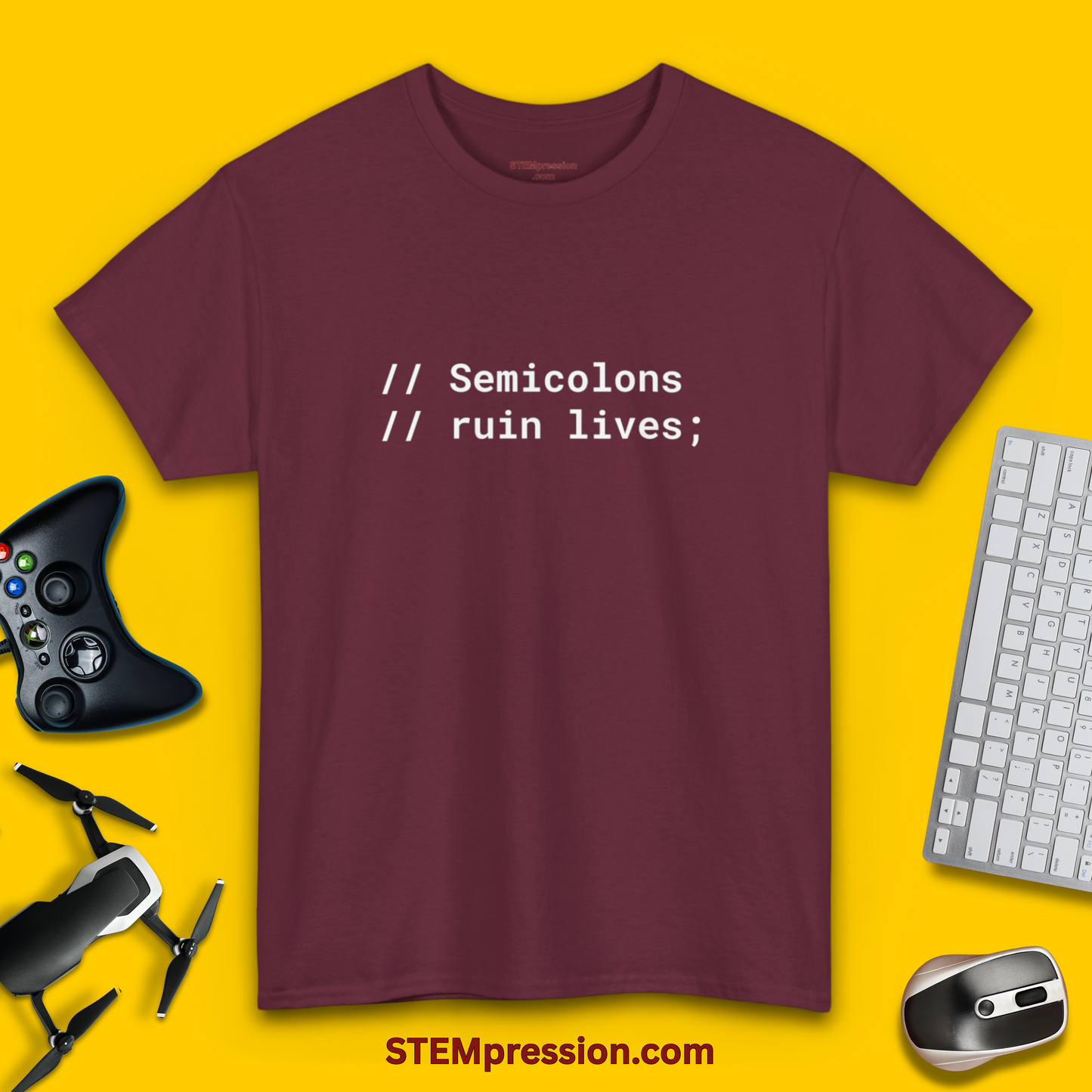 Semicolons Ruin Lives - Unisex Cotton Tee